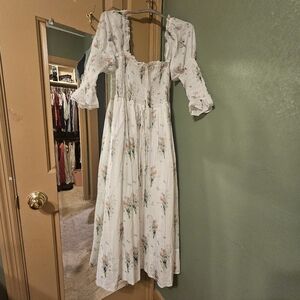 Doen Floral White Dress
